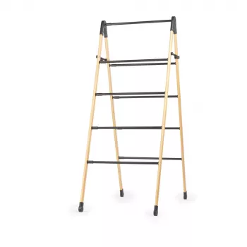Beldray LA00000051EU7 Bambusa veļas žāvētājs - salokāms A-rāmis, 7m žāvēšanas vieta, 12 stieņi, 2 līmeņi, dabīgs bambuss