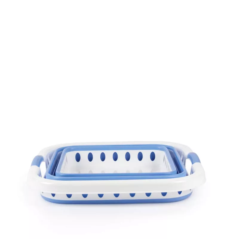 Beldray LA00000152EU7 40L Salokāms veļas grozs, balts/zils