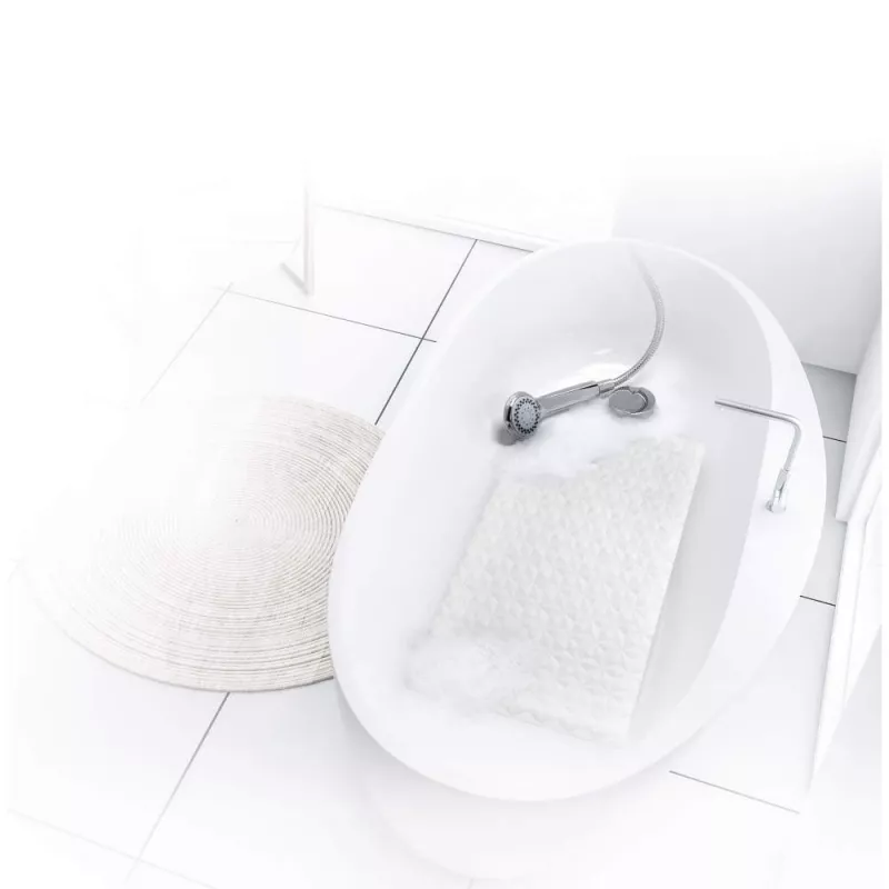 Beldray LA032661UFPFS Anti-bac Gumijas Vannas Paklājs - Balts, Pretslīdes, Piesūcekņi