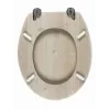 Beldray LA033710WOAKPFEU7 Wooden MDF Toilet Seat, White Oak, Soft Close