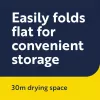 Beldray LA035747BLKFSDUFEU7 30 Metru Torņa Žāvētājs - 3 Līmeņu Saliekams Žāvēšanas Plaukts ar Riteņiem, Melns/Pelēks
