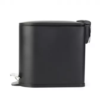 Beldray LA036690BLKPEU7 Slimline D-veida pedāļa atkritumu spainis, 5 litri, melns
