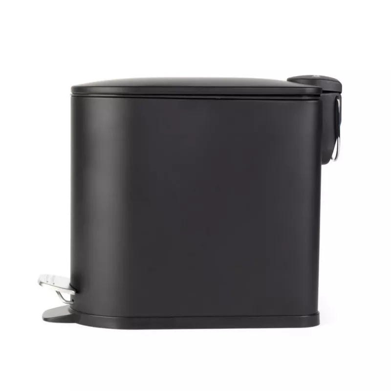 Beldray LA036690BLKPEU7 Slimline D-veida pedāļa atkritumu spainis, 5 litri, melns