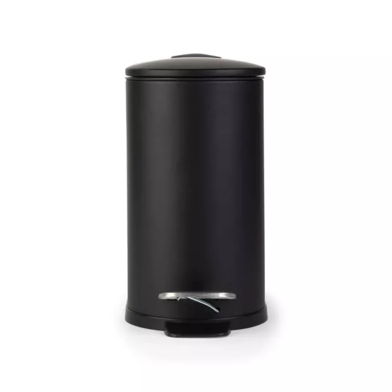 Beldray LA036690BLKPEU7 Slimline D-veida pedāļa atkritumu spainis, 5 litri, melns