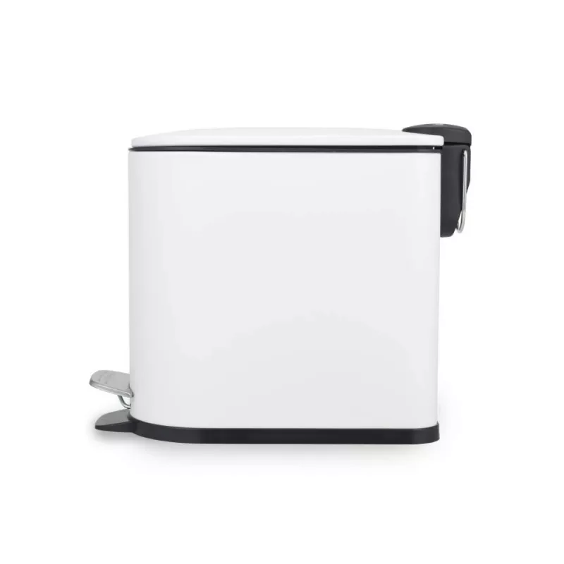 Beldray LA036690WHTPEU7 Slimline D-veida pedāļa atkritumu spainis, 5 litri, balts