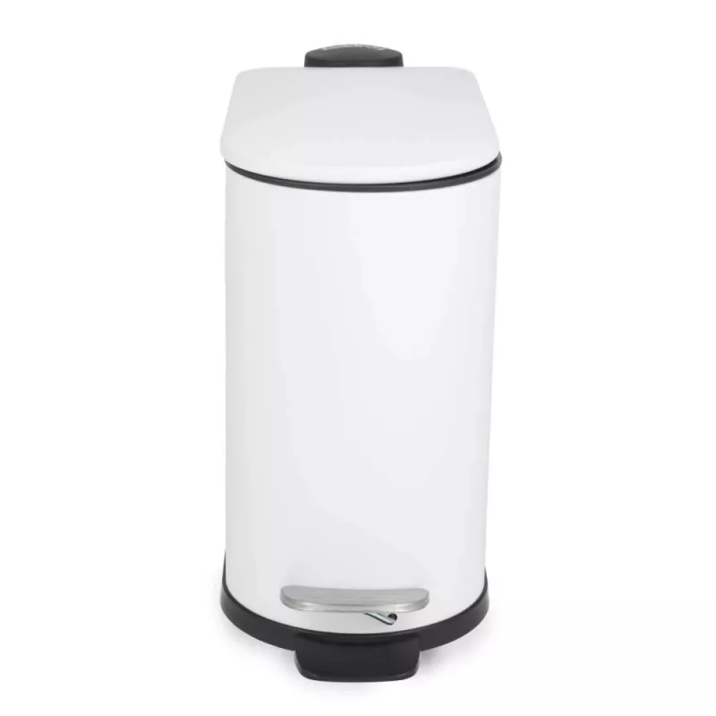 Beldray LA036690WHTPEU7 Slimline D-veida pedāļa atkritumu spainis, 5 litri, balts