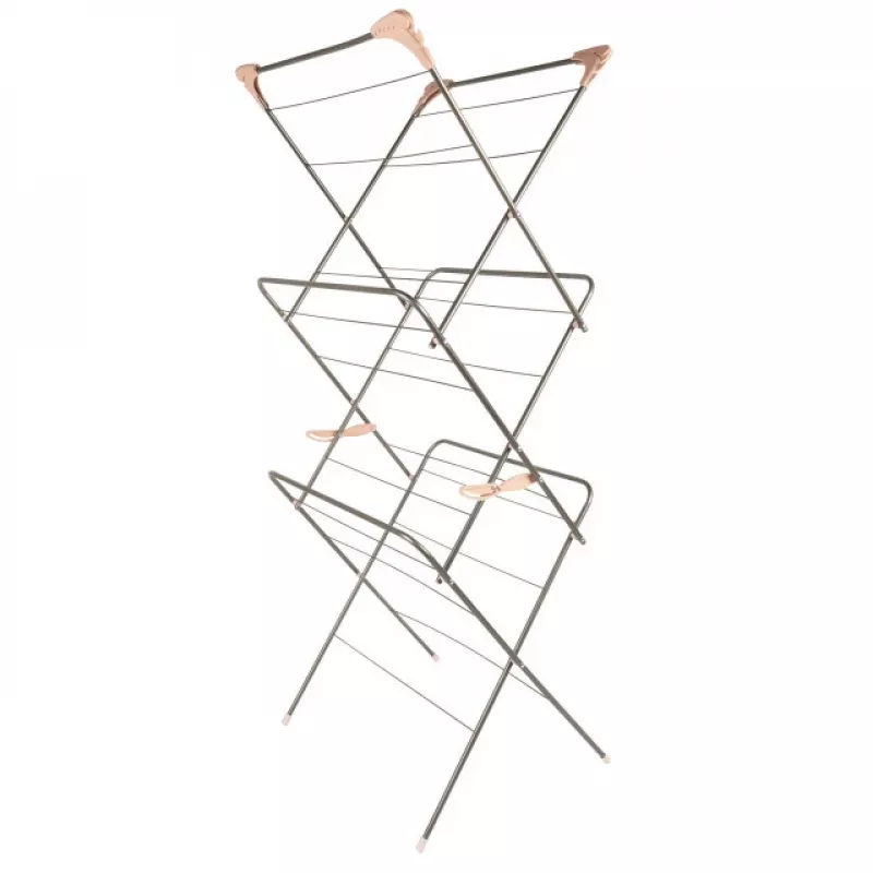 Beldray LA072498GRYNFEU7 Elegant 3-Tier Clothes Airer, Graphite Grey