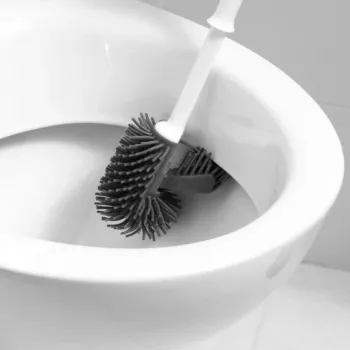 Beldray LA084538PUFFEU7X Antibac Silikona tualetes birste ar turētāju, violeta