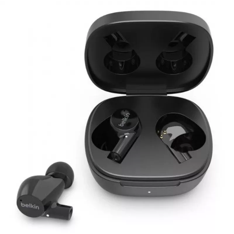 Belkin SoundForm Rise True Wireless Earbuds ar mikrofonu, Bluetooth 5.2, IPX5, Melns