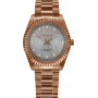 BELLEVUE Woman H28 30mm Quartz Analog Watch Silver Dial Black Leather Strap
