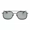 Belstaff Avedon S118 Vīriešu Saulesbrilles - Melns Acetāta Rāmis, Pelēka Polikarbonāta Lēca, UV400 Aizsardzība, 56/20/145 mm