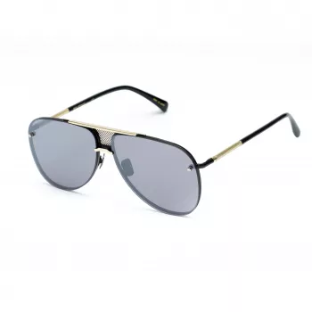 BELSTAFF BECKINGTONIIN Vīriešu kvadrātveida acetāta saulesbrilles - Melns rāmis, pelēkas lēcas 63/12/145 mm