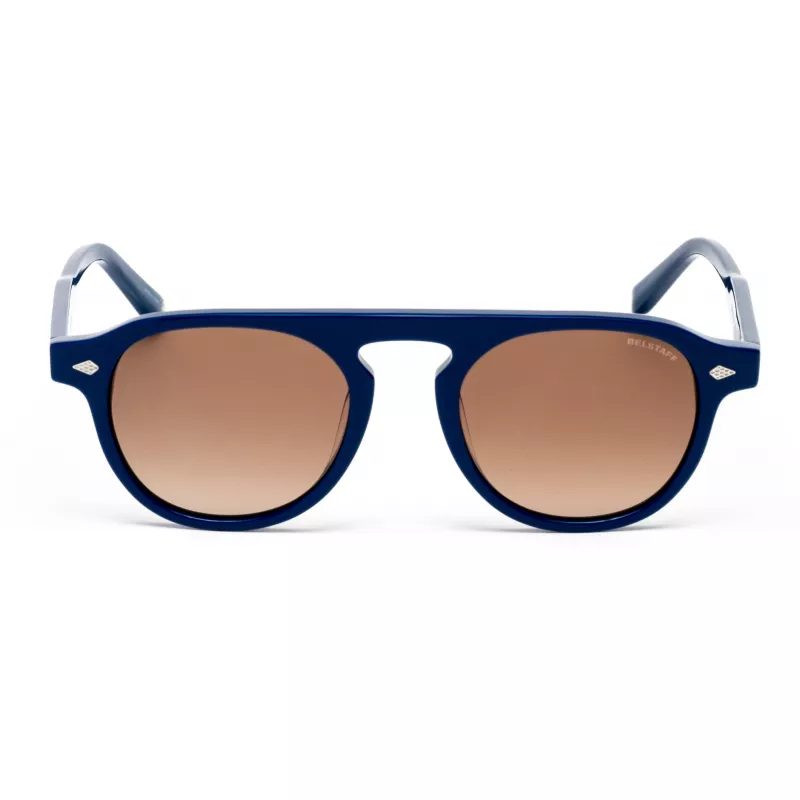 BELSTAFF LARSSON-AZUL Unisex saulesbrilles, zils rāmis, pelēkas lēcas 49/21/145 mm UV400