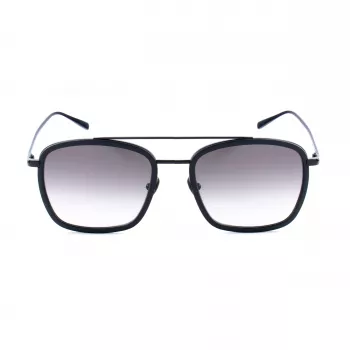 BELSTAFF MAN Ryder CLARS08 Saulesbrilles - Melns acetāta rāmis, pelēkas polikarbonāta lēcas, UV400 aizsardzība, 54/21/145 mm