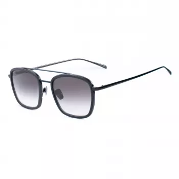 BELSTAFF MAN Ryder CLARS08 Saulesbrilles - Melns acetāta rāmis, pelēkas polikarbonāta lēcas, UV400 aizsardzība, 54/21/145 mm