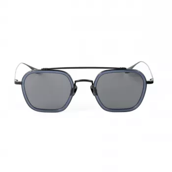 BELSTAFF MERRICK-S137 Unisex saulesbrilles - Melns acetāta rāmis, Pelēkas UV400 lēcas 47/23/143 mm