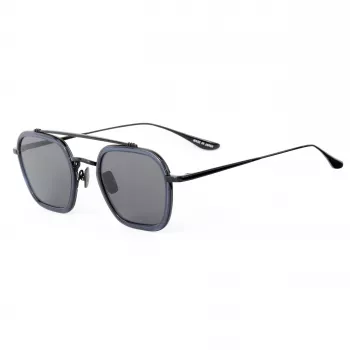 BELSTAFF MERRICK-S137 Unisex saulesbrilles - Melns acetāta rāmis, Pelēkas UV400 lēcas 47/23/143 mm