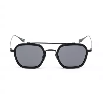 BELSTAFF MERRICKNEGROW Unisex Saulesbrilles - Melns Rāmis, Dūmu Pelēkas Lēcas, 47/23/143 mm