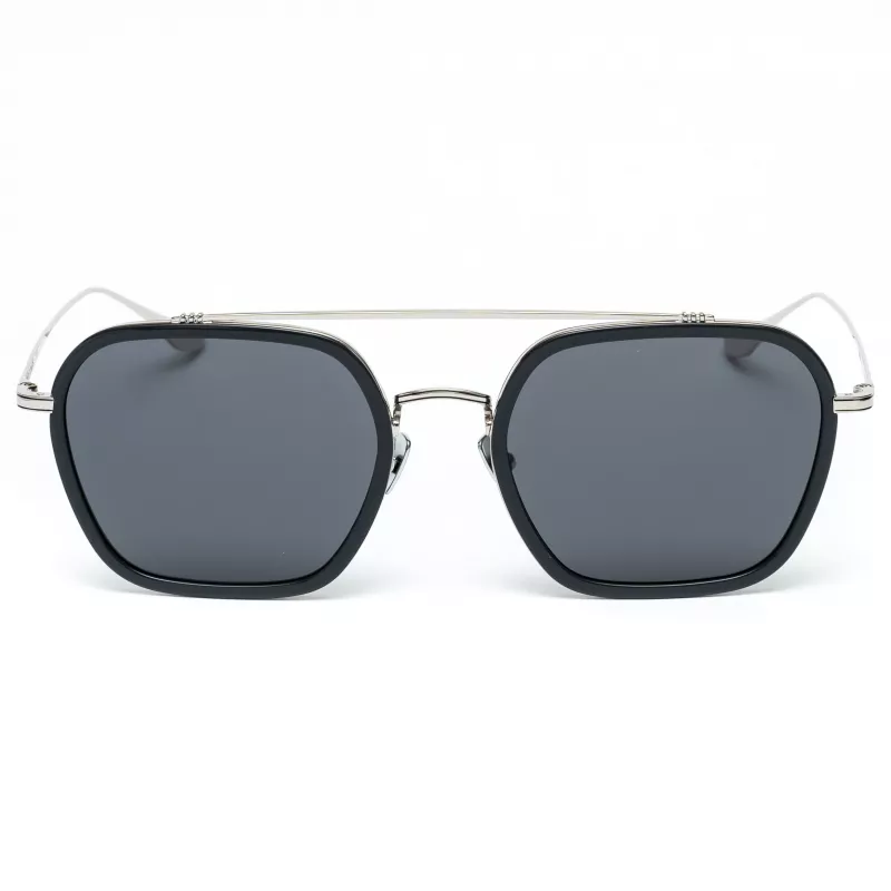Belstaff Merrikiigris Vīriešu saulesbrilles - Pelēks acetāta rāmis ar pelēkām polikarbonāta lēcām - 52/17/140 mm
