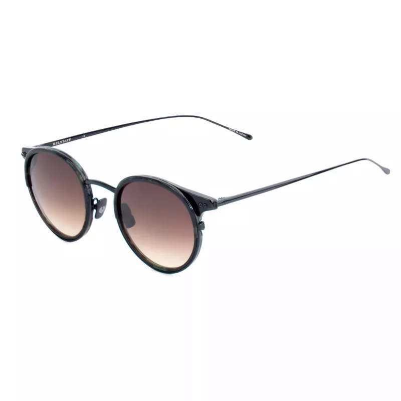 Belstaff Parkgate-S123 Unisex Saulesbrilles - Melns Rāmis, Pelēka Lēca, 48/21/145 mm