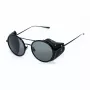 BELSTAFF PINNERNEGROCO Unisex Saulesbrilles - Melns Rāmis, Pelēkas Lēcas, 53/19/145 mm