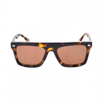 Belstaff Randford S153 Unisex Saulesbrilles - Melns Acetāta Rāmis, Pelēkas Polikarbonāta Lēcas, 52mm