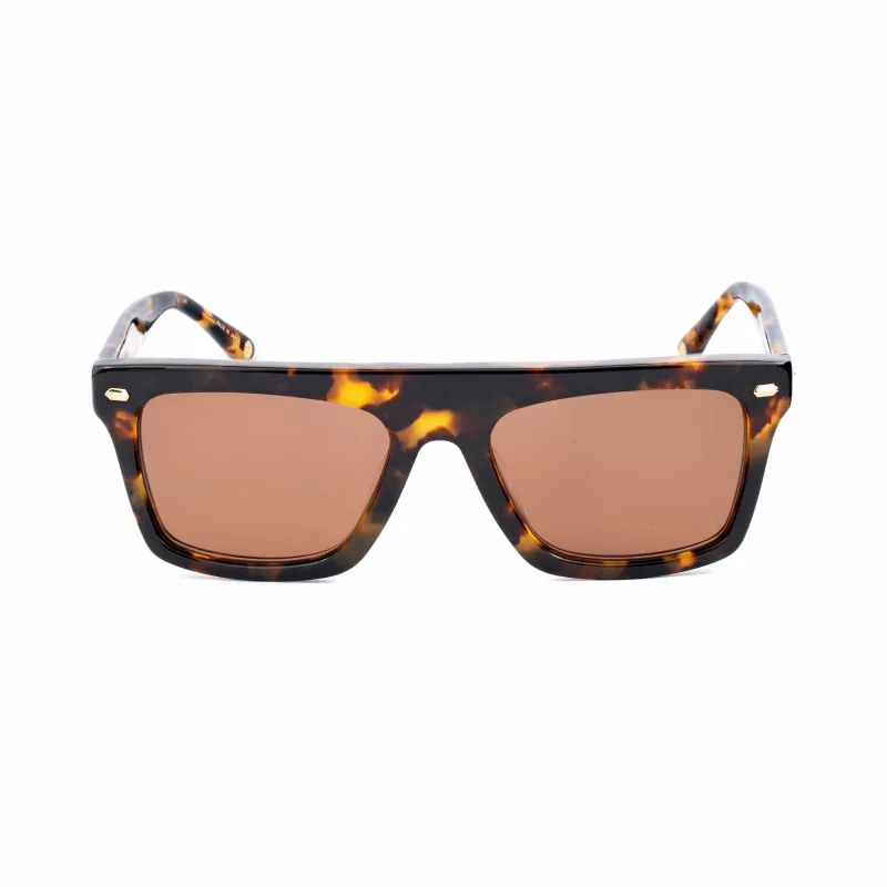 Belstaff Randford S153 Unisex Saulesbrilles - Melns Acetāta Rāmis, Pelēkas Polikarbonāta Lēcas, 52mm