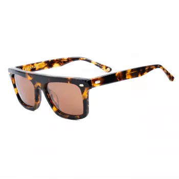 Belstaff Randford S153 Unisex Saulesbrilles - Melns Acetāta Rāmis, Pelēkas Polikarbonāta Lēcas, 52mm