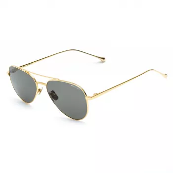 Belstaff Trialmasterdo Unisex Saulesbrilles - 55/18/135 mm - Melns Acetāta Rāmis - Pelēka Polikarbonāta Lēca - UV400