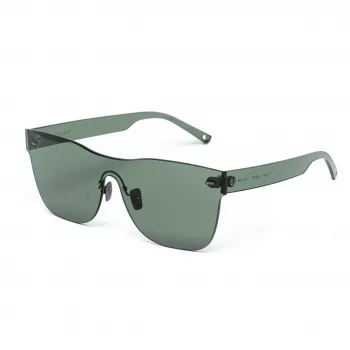 BELSTAFF Sieviešu FLASH-VERDE Oversized Shield Saulesbrilles - Zaļš Acetāta Rāmis, Pelēkas Spoguļlēcas, UV400
