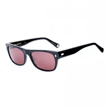 BELSTAFF Sieviešu Hudson S181 Saulesbrilles - Melns Acetāta Rāmis, Pelēkas CR-39 Lēcas, 54/17/145 mm