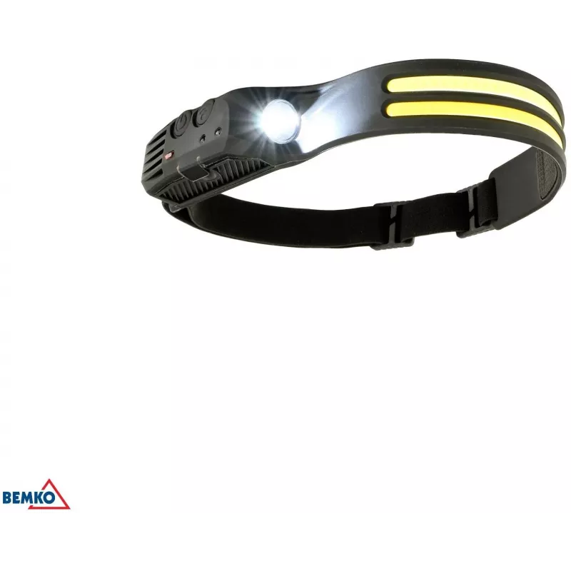 BEMKO C49-LTC01 uzlādējama LED galvas lampa, 1200mAh, 100 lūmeni, IPX4, 80m staru kūlis