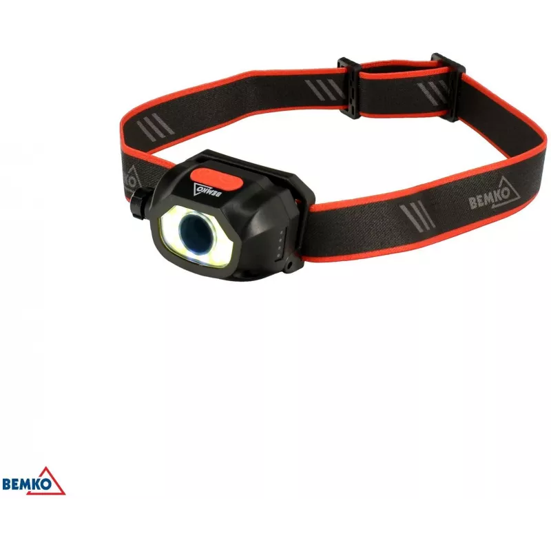 BEMKO C49-LTC02 daudzfunkcionāla uzlādējama LED galvas lampa, 200lm, 6500K, 1200mAh, IP44