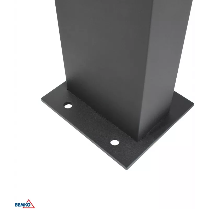 BEMKO SOLVEO Hybrid LED dārza laterna, 7W, 600lm, CCT 3000K/4000K/6500K, 80cm, IP65, tumši pelēka, PIR sensors