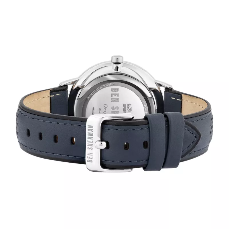 BEN SHERMAN Vīriešu pulkstenis WB038U 43mm Melns ciparnīca Melna mākslīgā āda siksniņa