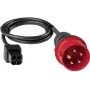 BENNING 044148 CEE mērīšanas adapteris 16 A 5 polu 400 V ar 4 mm drošības kontaktligzdām