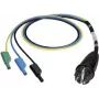 BENNING mērīšanas adapters ar Schuko kontaktdakšu uz 4 mm lamelēm ligzdām, ar pieskāriena aizsardzību, 300 V CAT III, 16 A, melns 044142