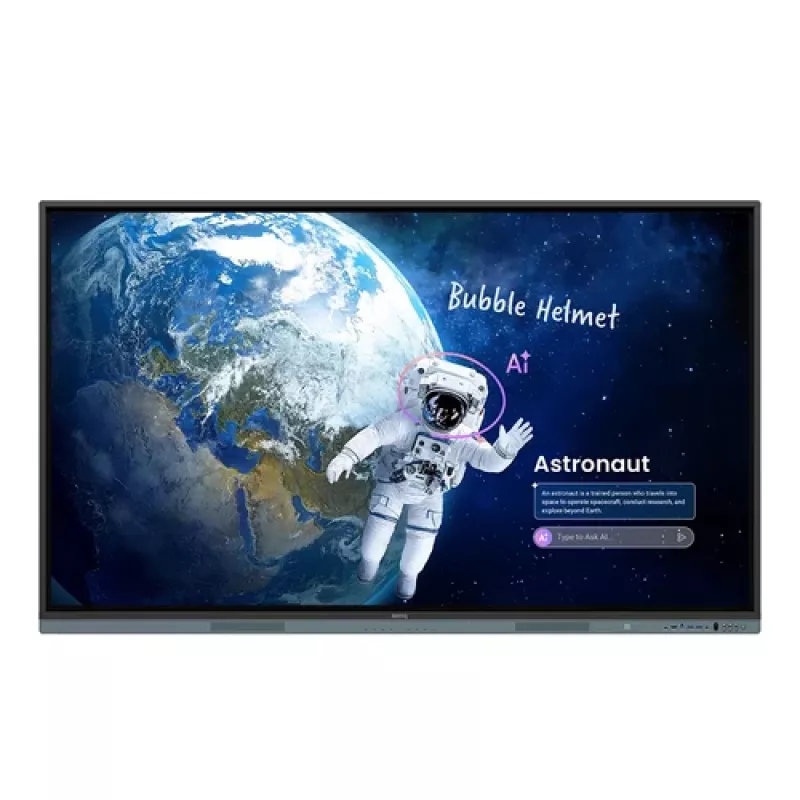BenQ Board Master RM8605 86 collu 4K UHD interaktīvs plakanais panelis ar IR skārienjutību, Android, izglītībai un biznesam, melns