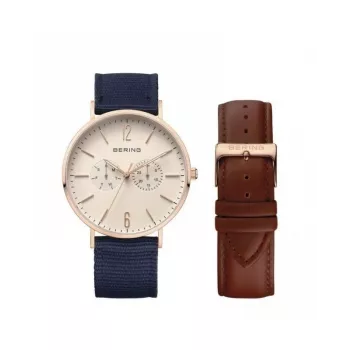 BERING MAN 14240-864 40mm Zils Ciparnīcas Zils Milānas Siets Pulkstenis
