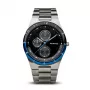 BERING Vīriešu klasisks minimālistisks kvarca pulkstenis 39mm titāna korpuss zils ciparnīca pelēks nerūsējošā tērauda sieta siksniņa 32339-702