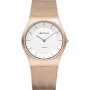 BERING Sieviešu Classic kvarca analogais rokas pulkstenis 35mm rozā zelta nerūsējošā tērauda siets 11935-366