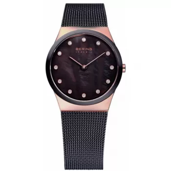 BERING Sieviešu pulkstenis 32230-262 30mm Roze zelts Nerūsējošais tērauds Brūns saules stariem ciparnīca