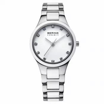 BERING Sieviešu pulkstenis 32327-701 (27mm) - Sudraba nerūsējošā tērauda Milānas siets