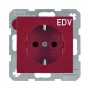Berker 47238922 SCHUKO Kontaktligzda S.1 Sarkana Glancēta EDV