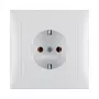 Berker 47429909 Iegremdētā kontaktligzda ar plāksni S.1, Schuko Type F, 16A 250V, Polar White