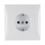 Berker S.1 SCHUKO kontaktligzda ar pārsega plāksni, polāri balta (F tips, 16 A, 250 V, iegremdēta)