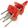 BESSEY S10-ST Mini skrūvspīles S 10 skrūves spaile, sarkana, 100 mm iespīlēšanas platums, 50 mm rīkles dziļums, ar 2 galda skavām