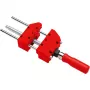 BESSEY S10-ST Mini skrūvspīles S 10 skrūves spaile, sarkana, 100 mm iespīlēšanas platums, 50 mm rīkles dziļums, ar 2 galda skavām
