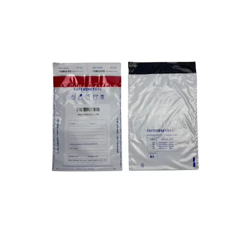 BESTPAK SAFEMONEYBAG drošības noguldījumu aploksnes caurspīdīgas B5 190x260+35 mm 100 gab.