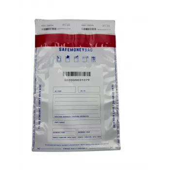 BESTPAK SAFEMONEYBAG drošības noguldījumu aploksnes caurspīdīgas B5 190x260+35 mm 100 gab.